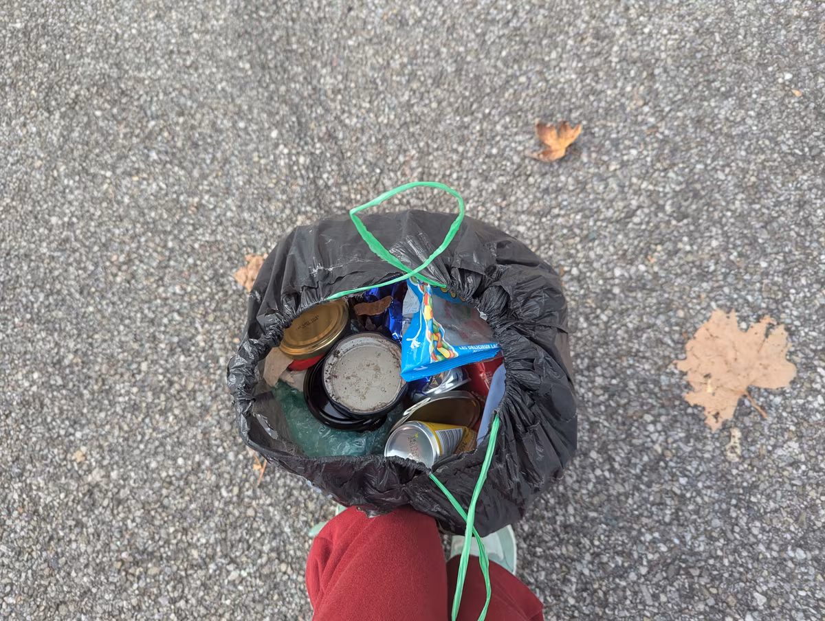 Déchets collectés pendant l'action de nettoyage